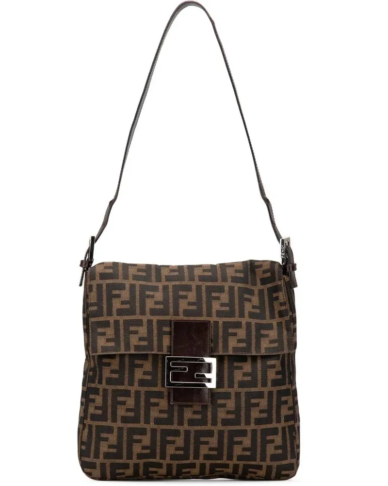 Fendi Hobo Bags Zucca Canvas Shoulder Bag braun Braun