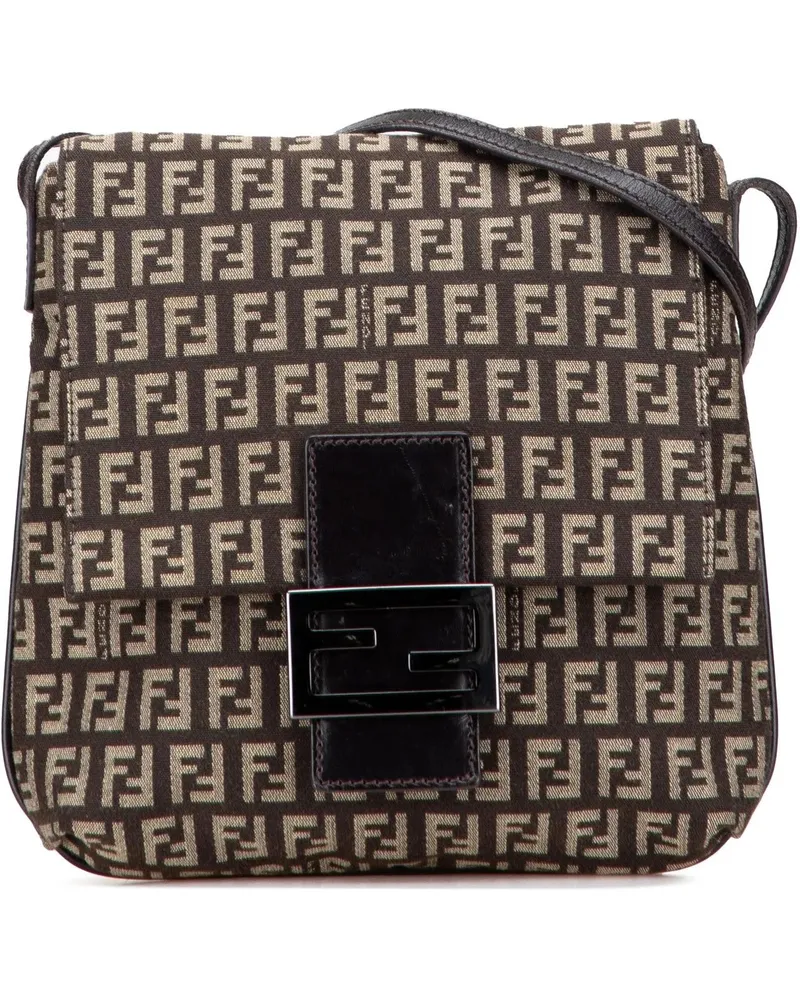 Fendi Hobo Bags Zucchino Canvas Crossbody braun Braun