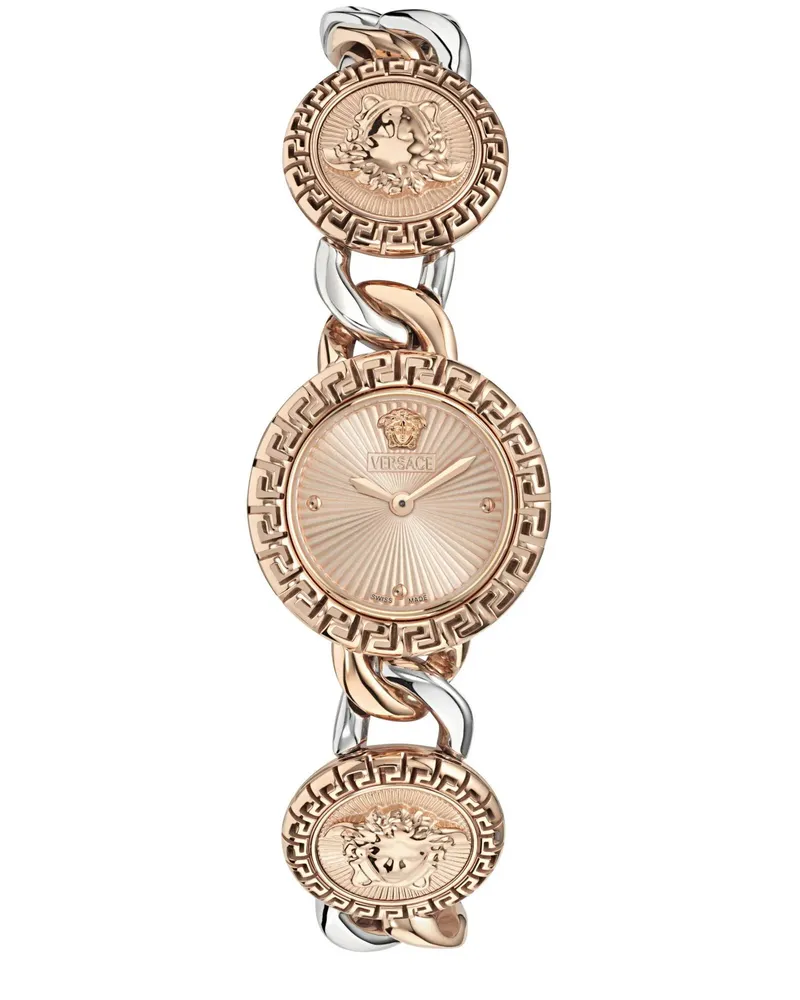 Versace Uhr Quarz-Analoguhr La Greca Stud Icon silver Silber