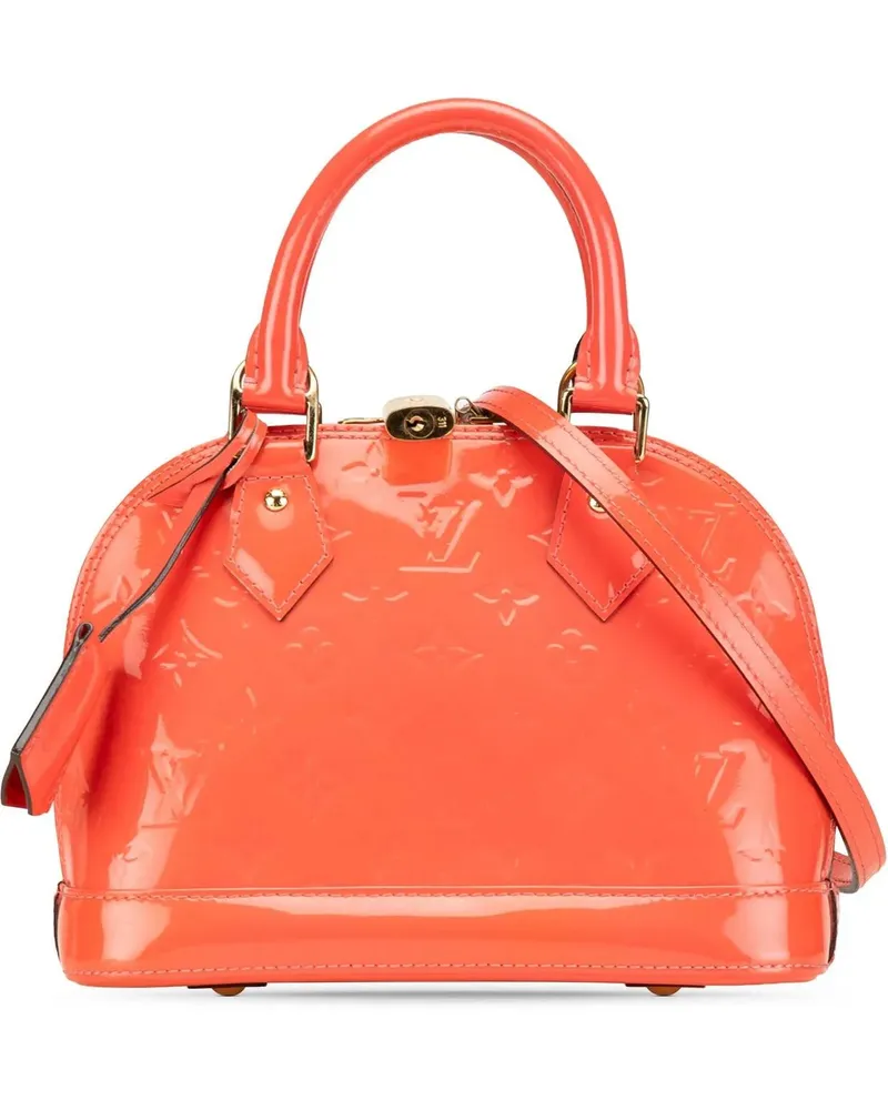 Louis Vuitton Hobo Bags 2015 Monogram Vernis Alma BB orange Orange