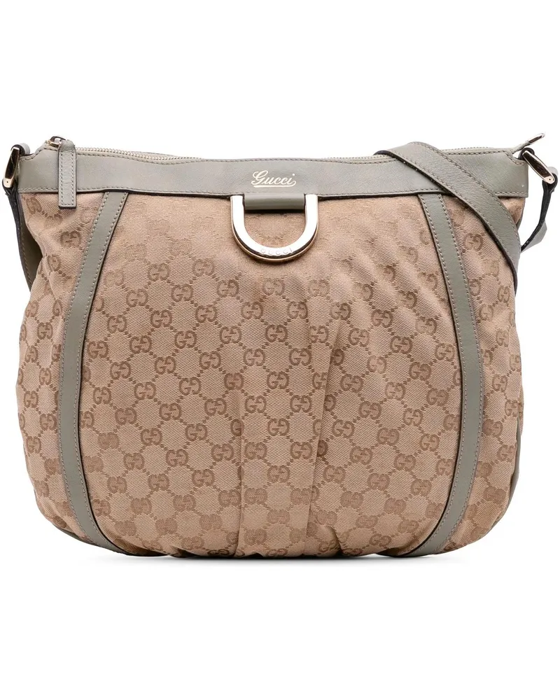 Gucci Hobo Bags GG Canvas Abbey D Ring Crossbody braun Braun