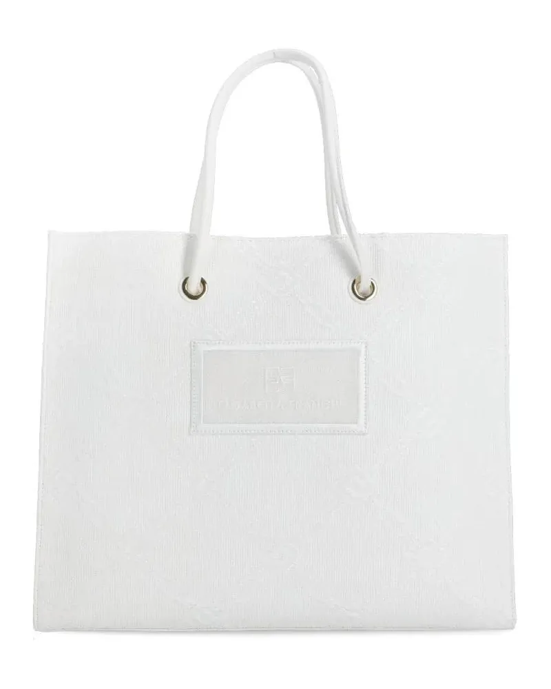 Elisabetta Franchi Shopper & Totes White Tote Rafia Bag weiß Weiß