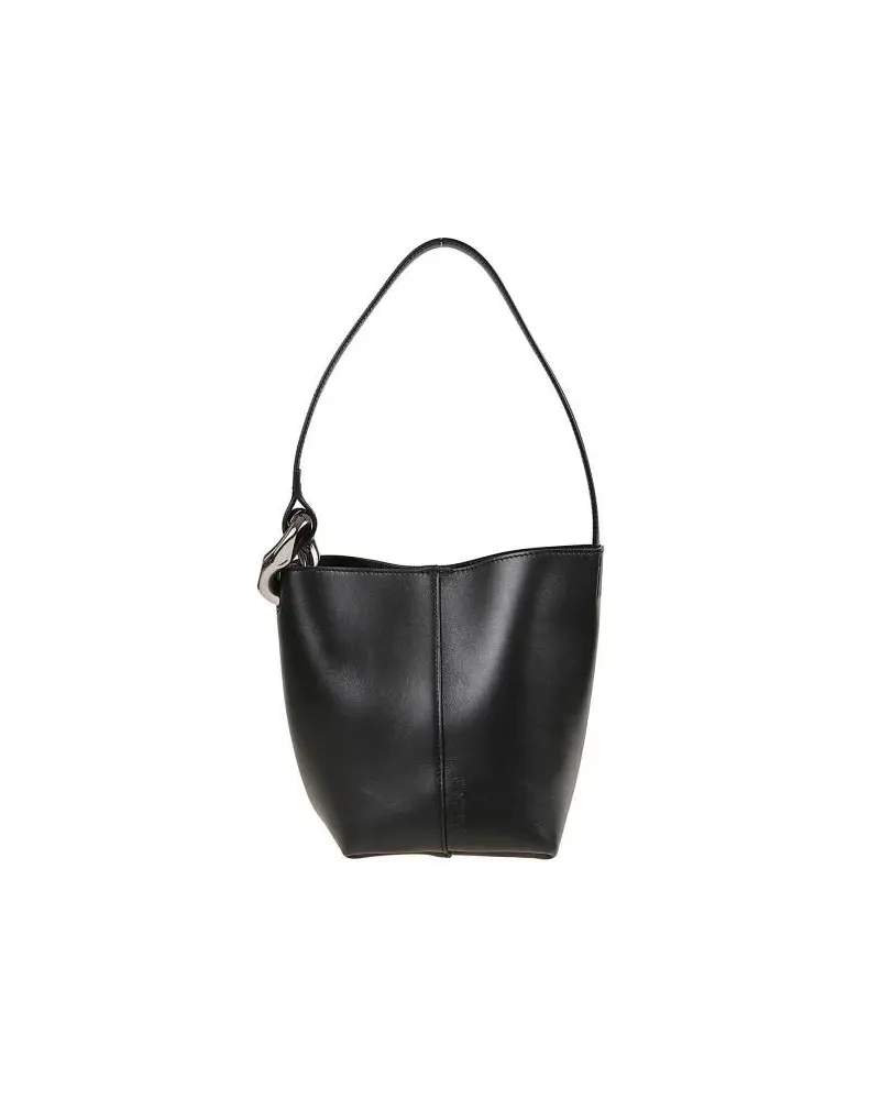 J.W.Anderson Beuteltaschen Black Leather Bucket Bag schwarz Schwarz