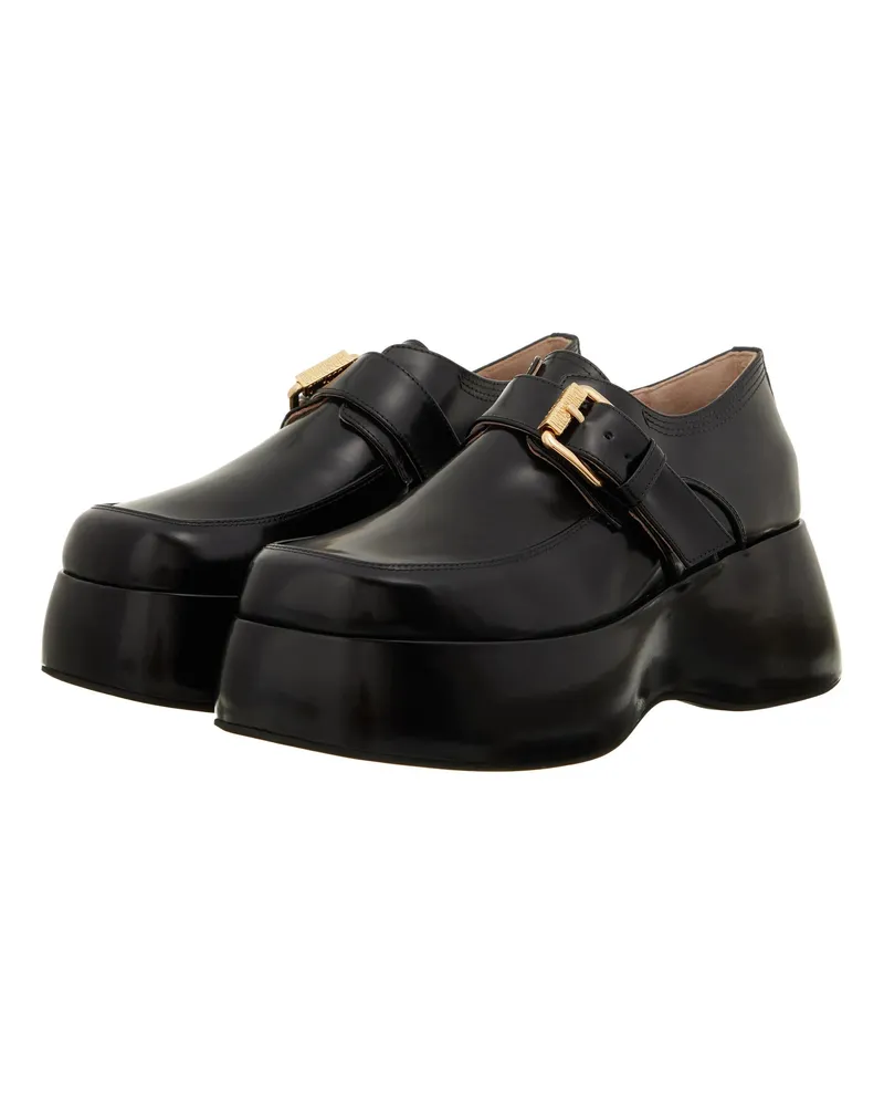 Moschino Loafer Logo Multistrap schwarz Schwarz