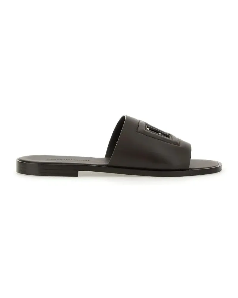 Dolce & Gabbana Loafer Sandal With Logo blau Blau
