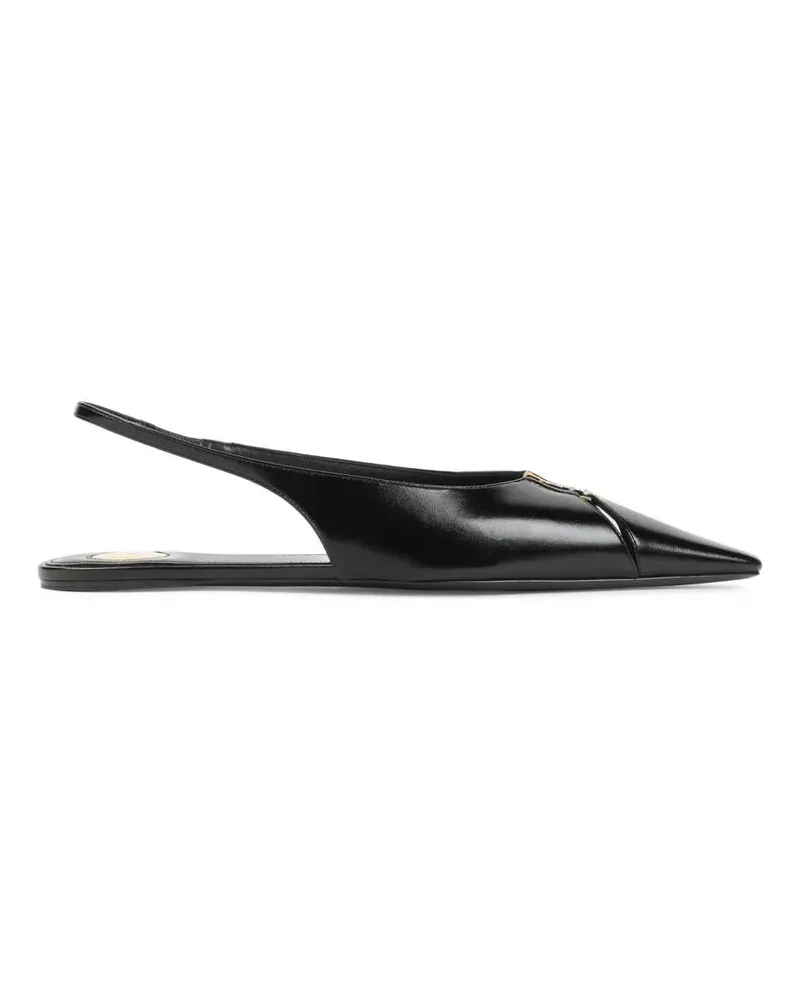 Saint Laurent Nappa Leather Ballerinas schwarz Schwarz