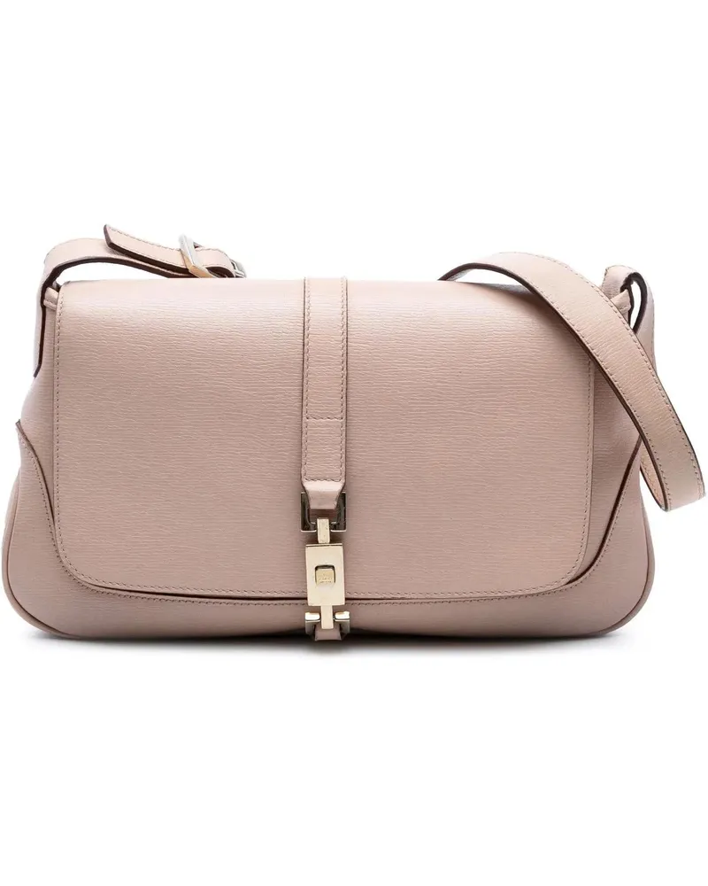 Gucci Hobo Bags Calfskin Jackie O Flap rosa Gold