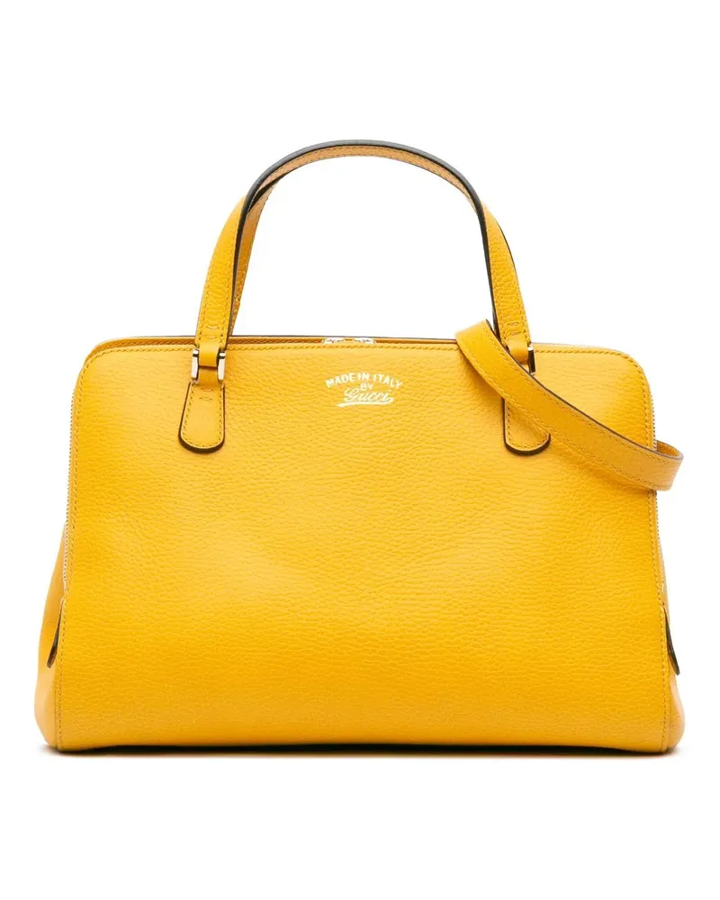 Gucci Hobo Bags Calfskin Swing Top Handle Satchel gelb Gelb