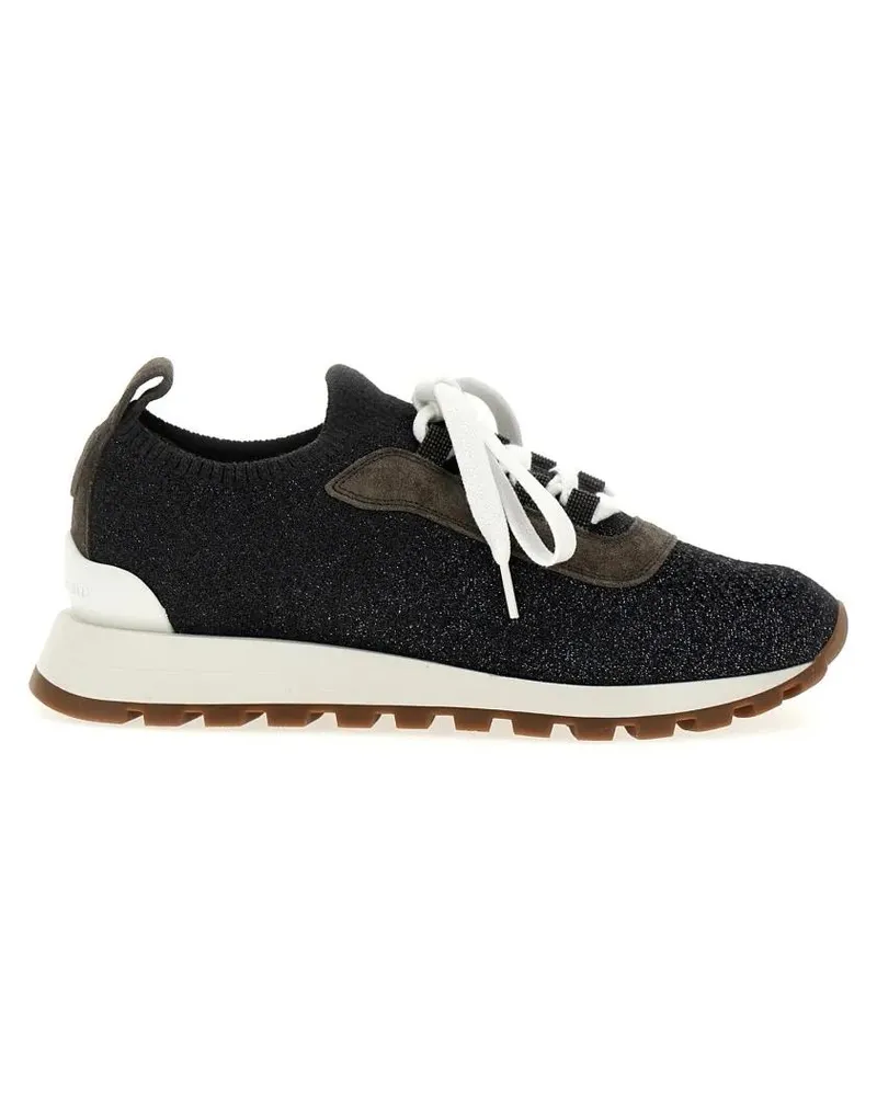 Brunello Cucinelli Low-Top Sneaker Lurex Sneakers schwarz Schwarz