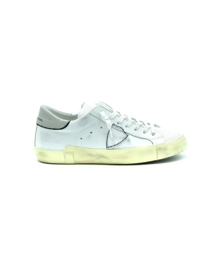 Philippe Model Low-Top Sneaker Low-Top Leather Sneakers With Triangular Logo Deta grau Grau