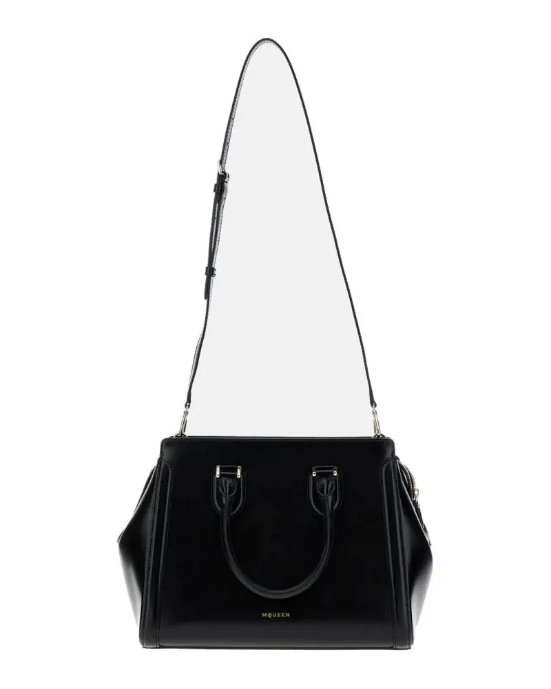 Alexander McQueen Hobo Bags Ethereal Water Print Long Dress schwarz Schwarz