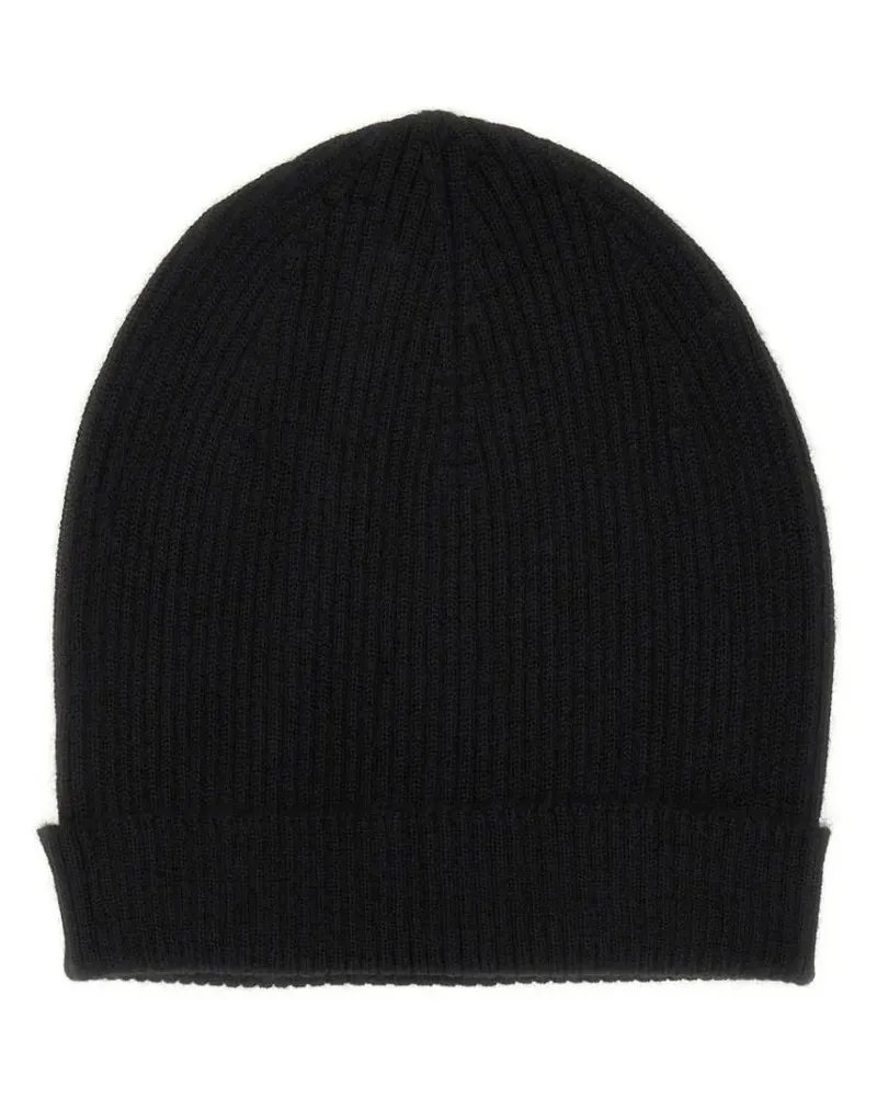 Rick Owens Caps & Mützen Cashmere Beanie Hat schwarz Schwarz