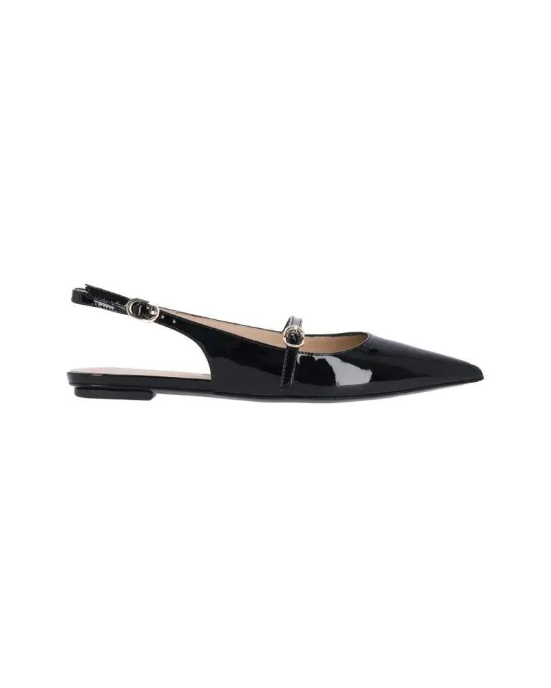 Stuart Weitzman Stiefel Emilia Mary Jane Slingback schwarz Schwarz
