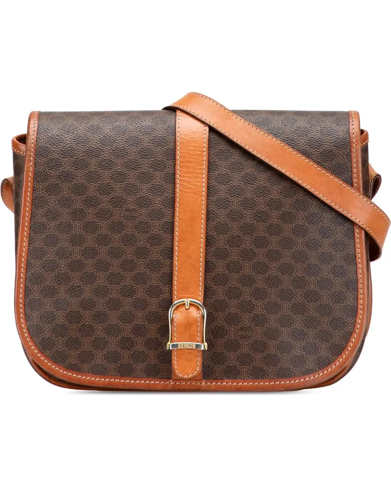 Celine Hobo Bags Macadam Coated Canvas Crossbody braun Braun