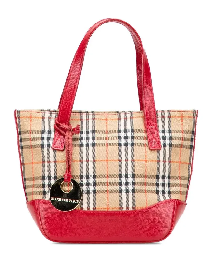 Burberry Crossbody Bags Haymarket Check Canvas Handbag braun Braun