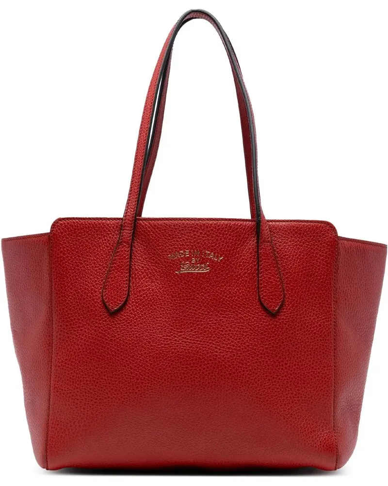 Gucci Shopper Medium Dollar Calfskin Swing Tote rot Rot