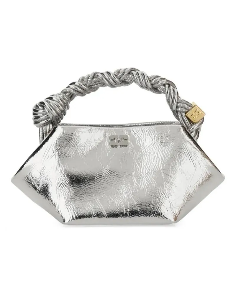 Ganni Hobo Bags Mini "Bou" Bag silberfarben 