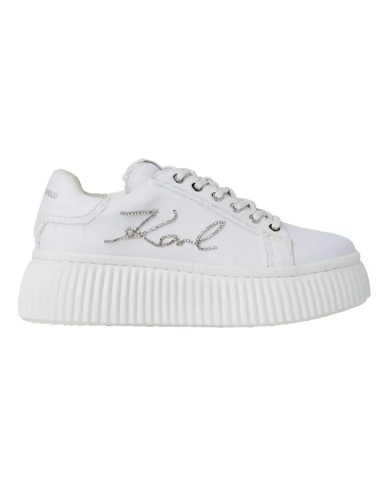 Karl Lagerfeld Low-Top Sneaker KREEPER DENIM-SNEAKERS weiß Weiß
