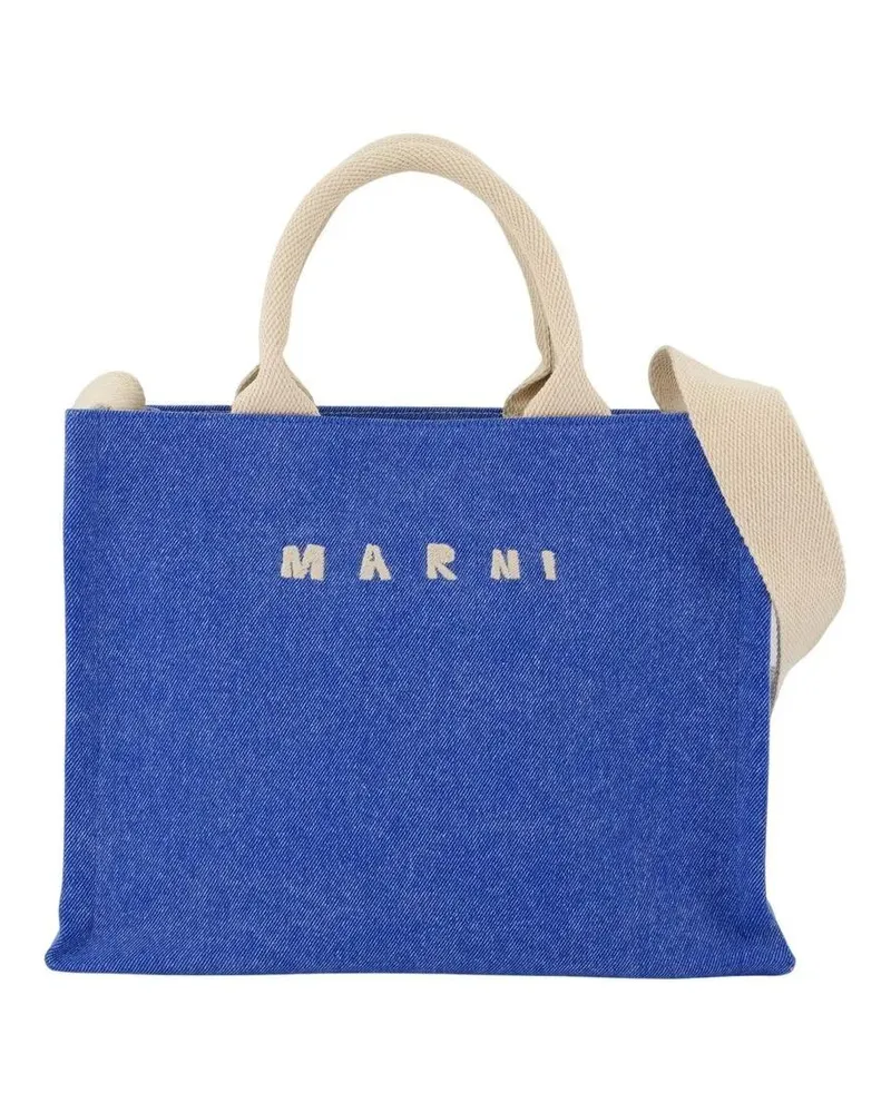 Marni Shopper & Totes Small Crossbody - Cotton - Blue blau Blau