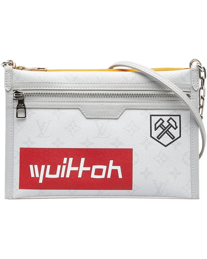 Louis Vuitton Hobo Bags 2019 Monogram Antartica Double Flat Messenger grau Grau