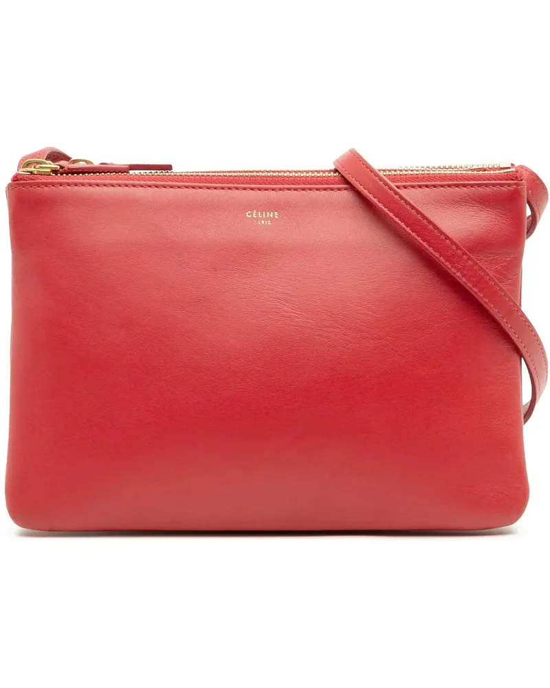 Celine Hobo Bags Small Lambskin Trio Crossbody rot Rot