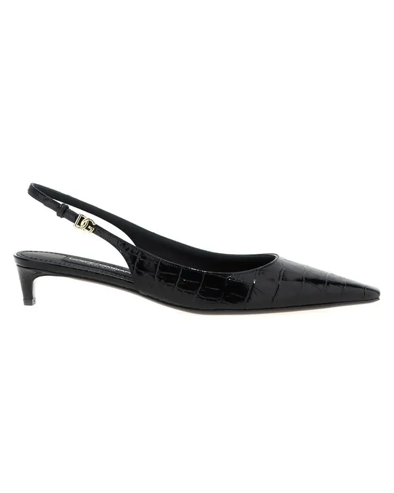 Dolce & Gabbana Hohe Schuhe 'Mun' Slingback schwarz Schwarz