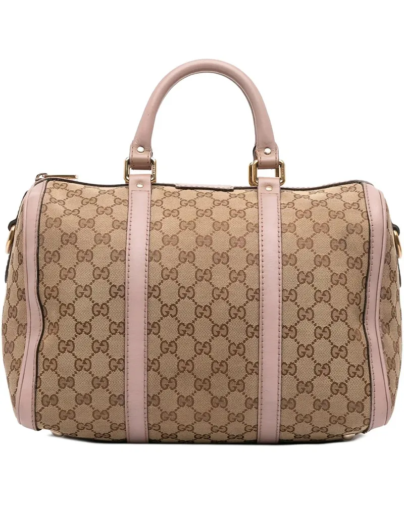 Gucci Hobo Bags Medium GG Canvas Joy Boston Bag braun Braun