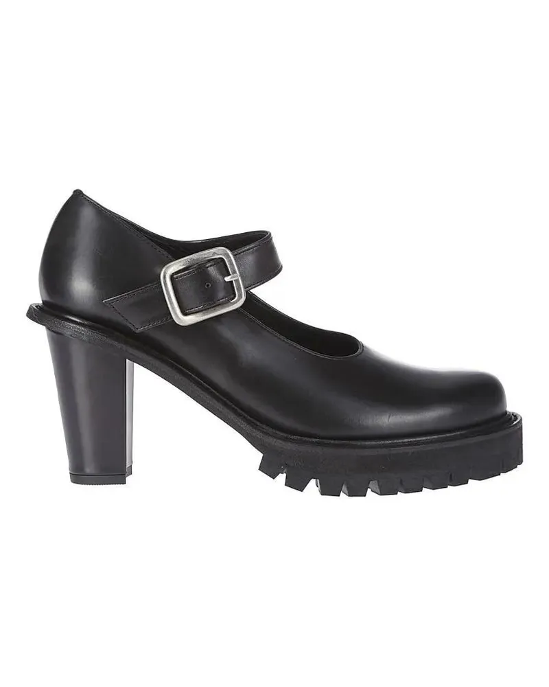 Comme des Garçons Hohe Schuhe Leather Mary Janes schwarz Schwarz