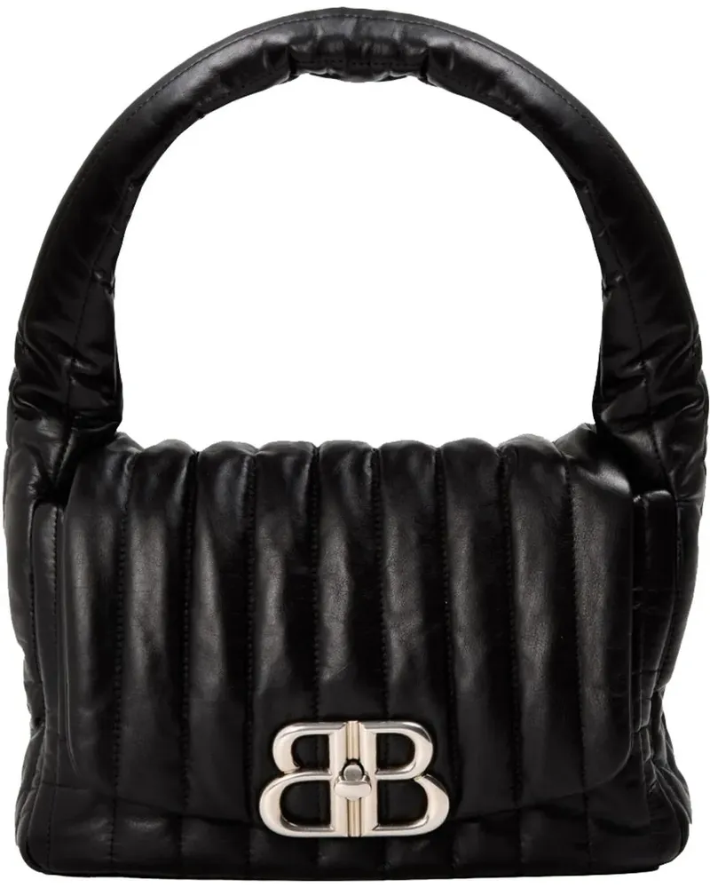 Balenciaga Crossbody Bags Monaco Quilted Sling Shoulder Bag schwarz Schwarz