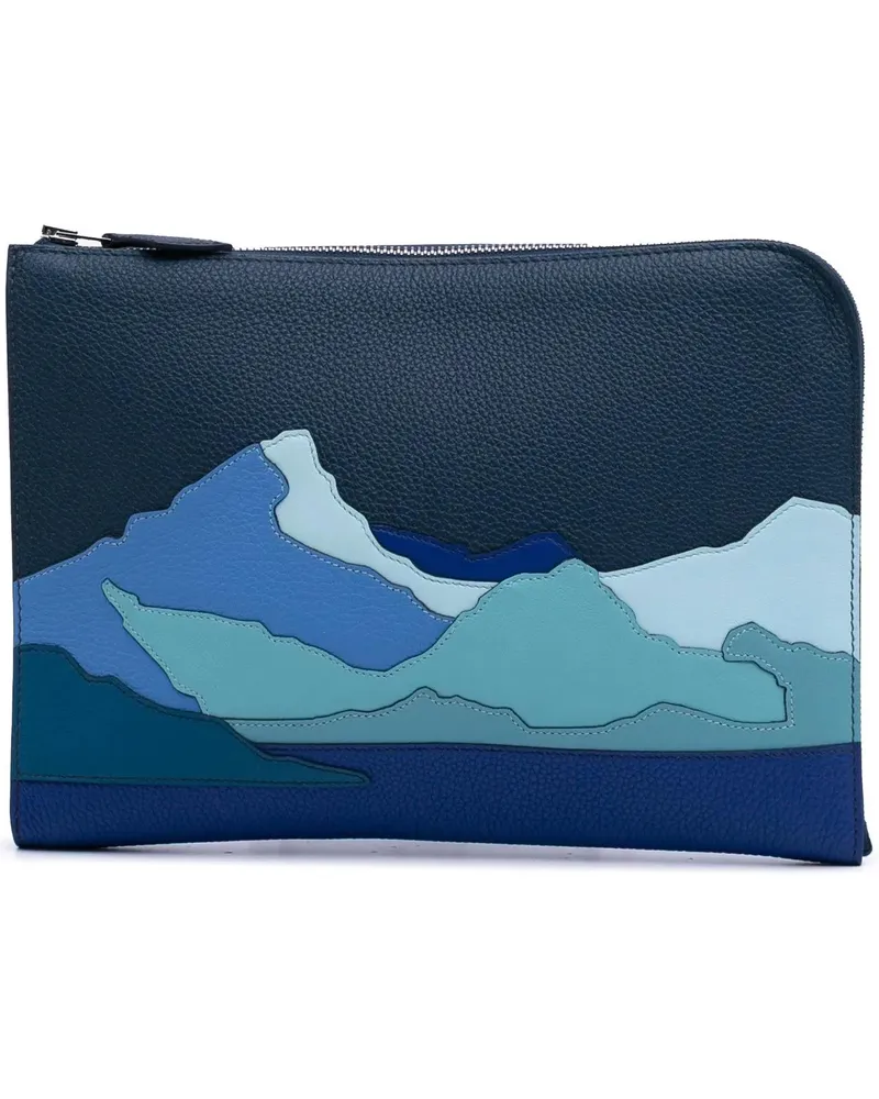 Hermès Clutches Togo Swift Endless Road Clutch blau Blau