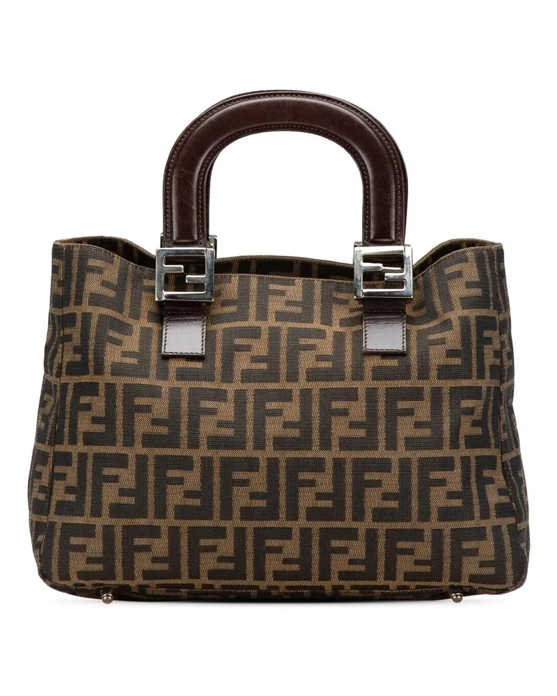Fendi Shopper Small Zucca Canvas Twins Tote braun Braun