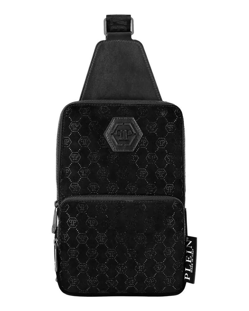 Philipp Plein Hobo Bags Kreuzkörper Monogram Mit Schmucksteinen schwarz Schwarz