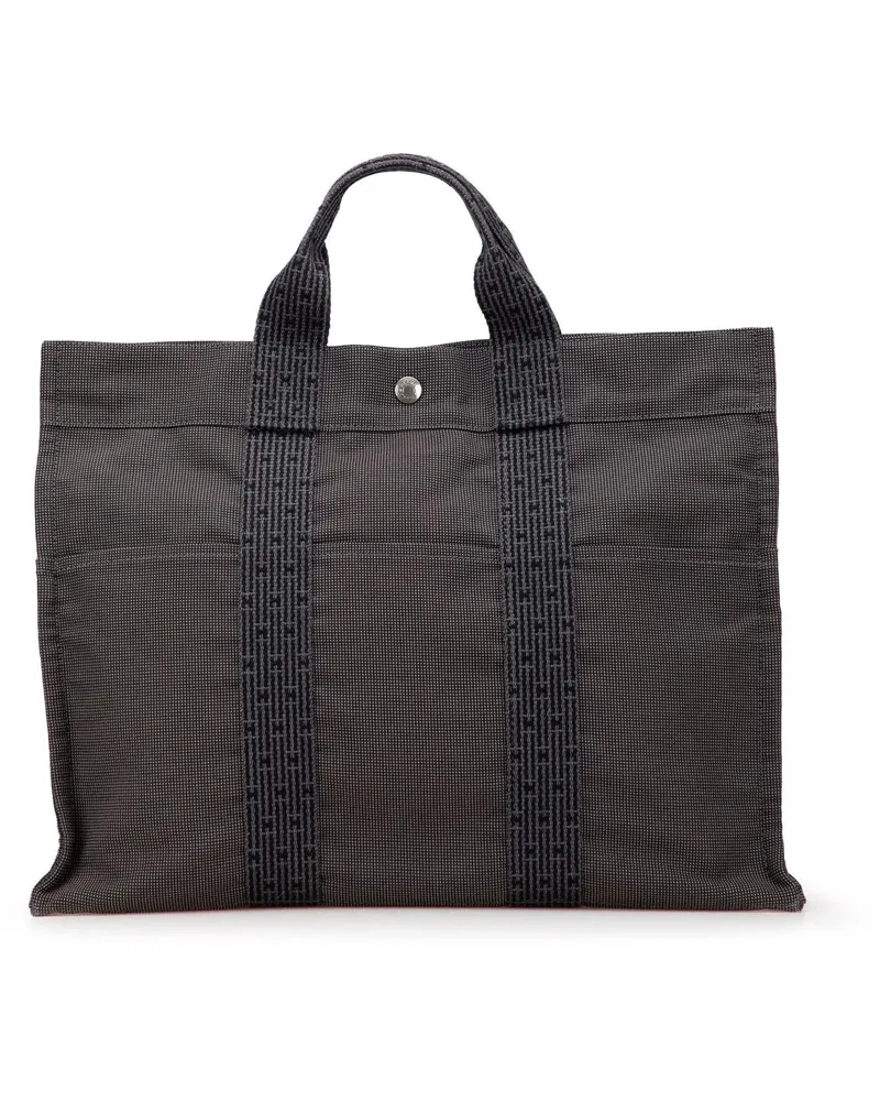Hermès Shopper Canvas Herline MM grau Grau