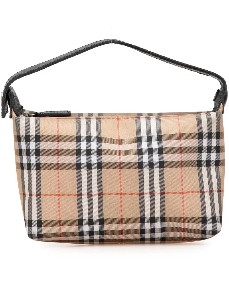 Burberry Crossbody Bags 2000-2017 House Check Canvas Handbag braun Braun
