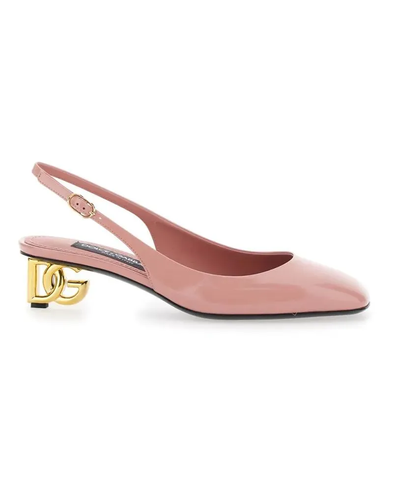 Dolce & Gabbana Hohe Schuhe New Jackey Slingback Shoes pink Rosa