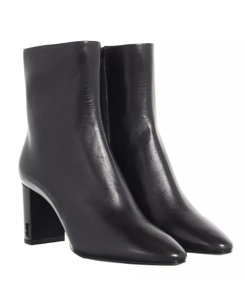 Saint Laurent Boots & Stiefeletten Lou Ankle Boots In Smooth Leather Schwarz