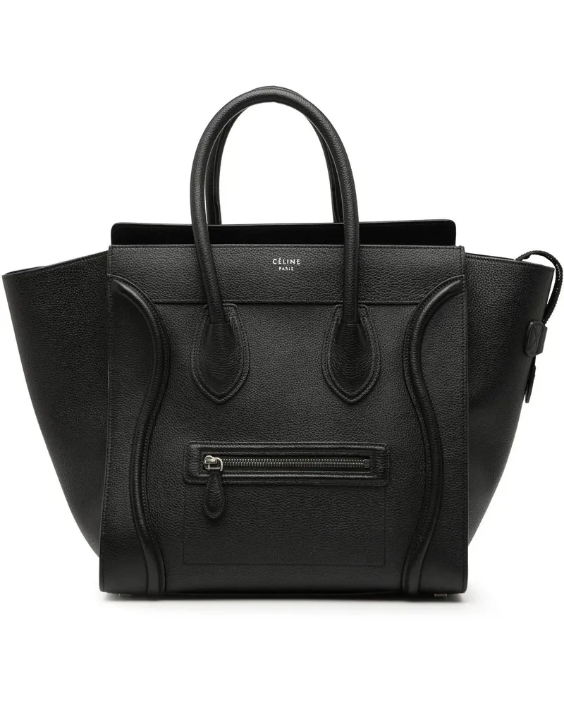 Celine Shopper Mini Leather Luggage Tote schwarz Schwarz