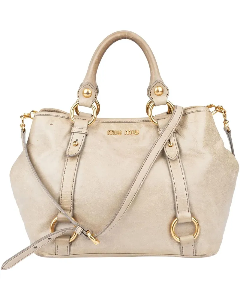 Miu Miu Crossbody Bags  Classic Leather City Handbag grün Grün