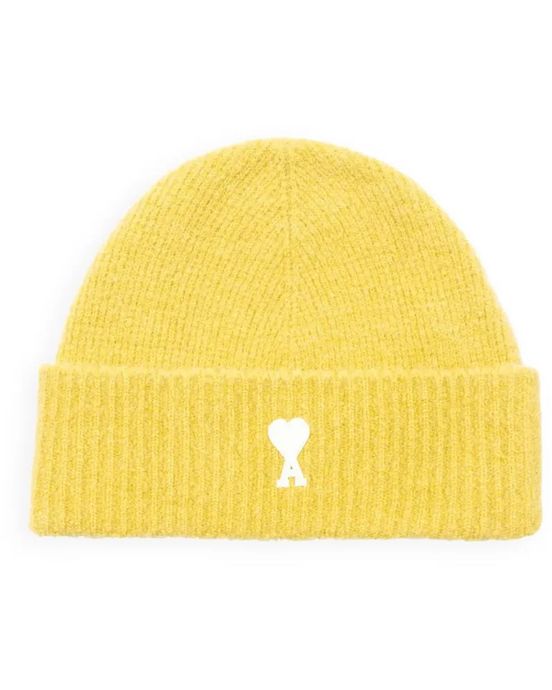 AMI Paris Caps & Mützen AMI DE COEUR BEANIE LIME GREEN/OFF-WHITE grün Grün