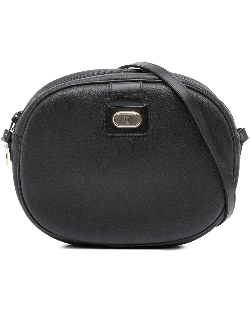 Dior Hobo Bags Honeycomb Coated Canvas Crossbody schwarz Schwarz