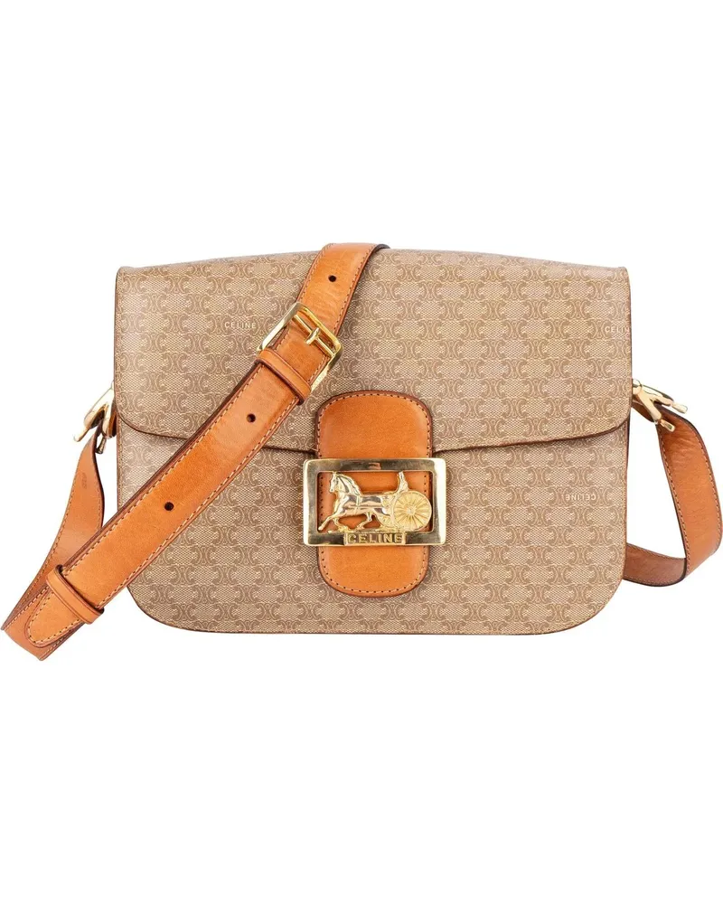 Celine Crossbody Bags  Maccadam Monogram Triomphe Crossbody Bag braun Braun