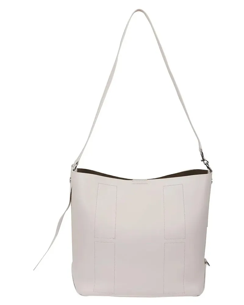 Hogan Hobo Bags Spacious Leather Hobo Bag grau Grau