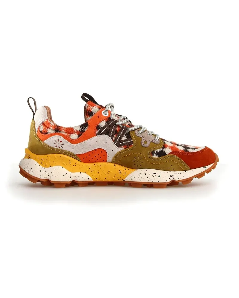 Flower MOUNTAIN Low-Top Sneaker Yamano 3 Sneakers in Burnt Suede with Orange Accen bunt Bunt
