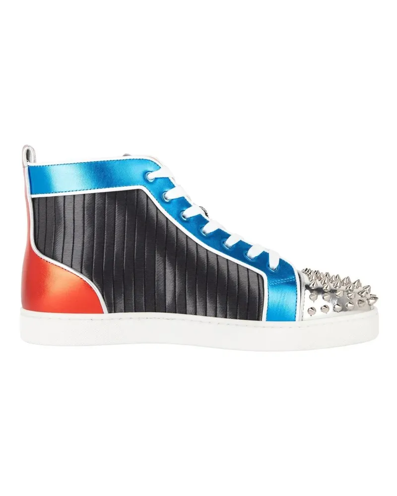 Christian Louboutin Low-Top Sneaker Lou Spikes Orlato Flat 'Pleated Metallic' bunt Bunt