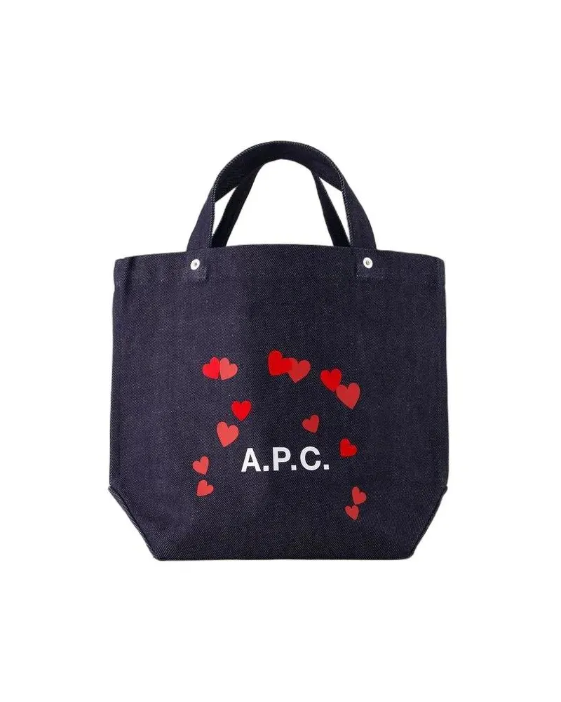 A.P.C. Shopper & Totes Thais Mini Blondie Shopper Bag - Cotton - Blue blau Blau