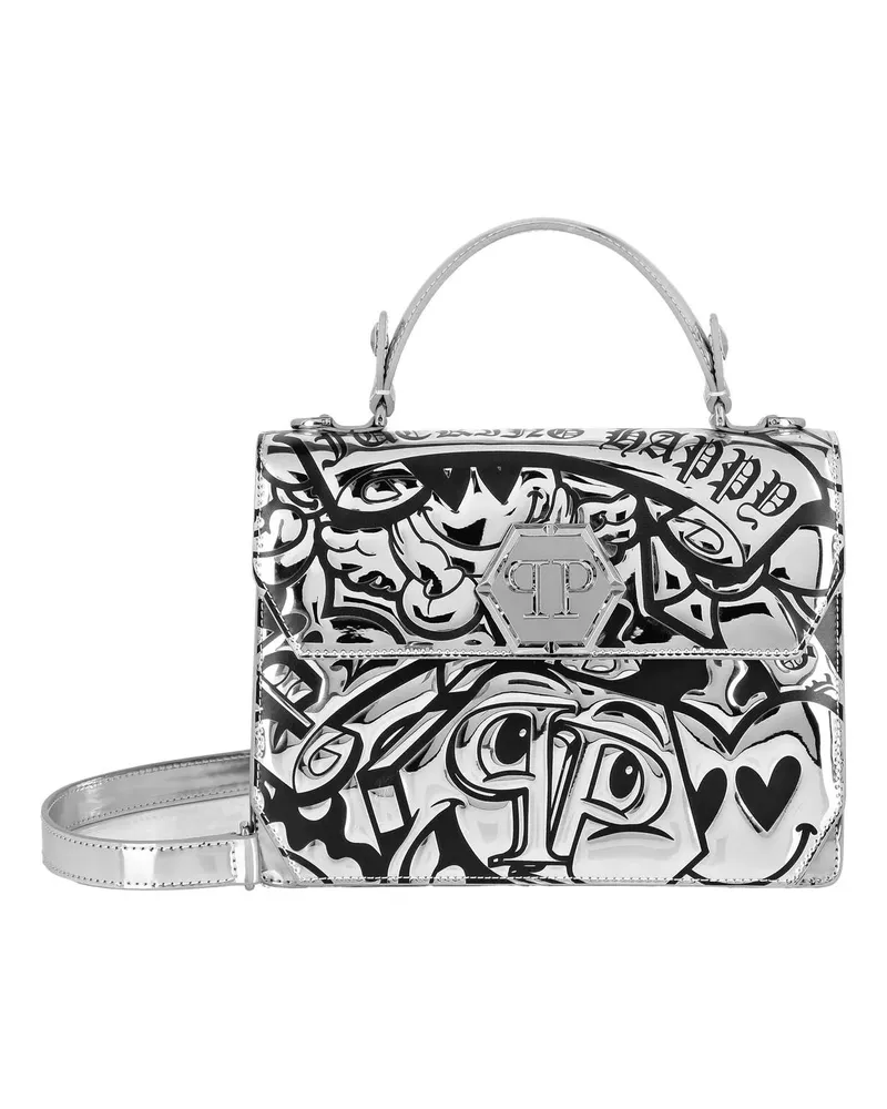 Philipp Plein Crossbody Bags Henkeltasche Smile silberfarben Silber