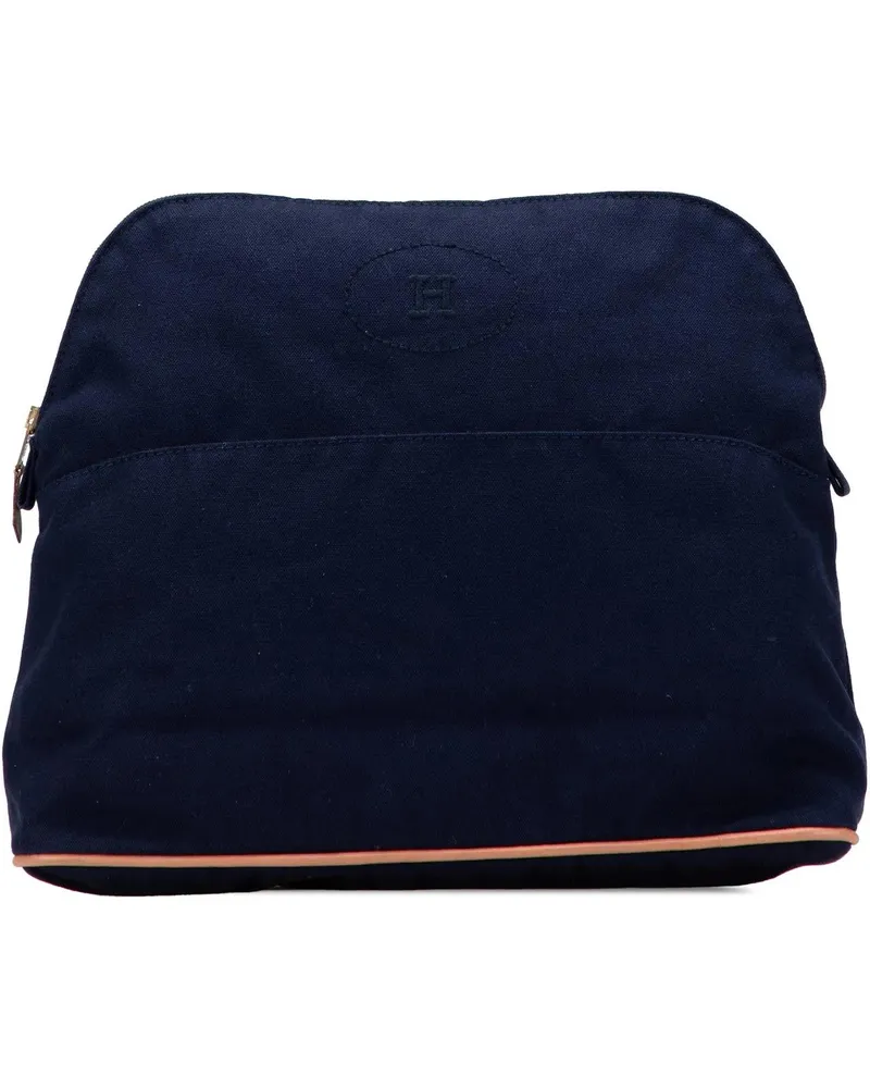 Hermès Kosmetiktaschen Toile Bolide Trousse de Voyage MM blau Blau