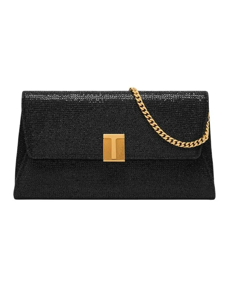 Tom Ford Clutches Glitter-Finish Black Clutch schwarz Schwarz