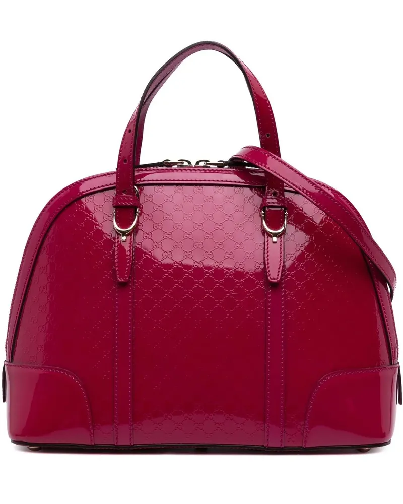 Gucci Hobo Bags Medium Microssima Patent Nice Dome Satchel rosa Gold