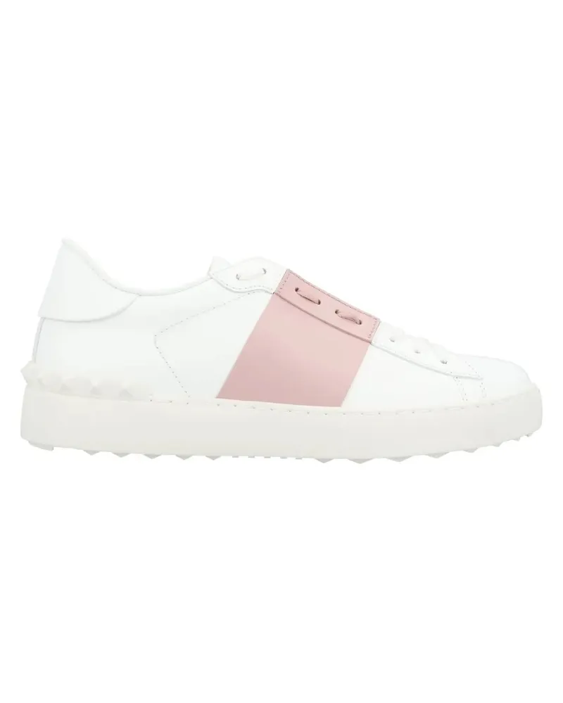Valentino Garavani Low-Top Sneaker Calfskin Sneakers With Contrasting Band And Rubber weiß Weiß